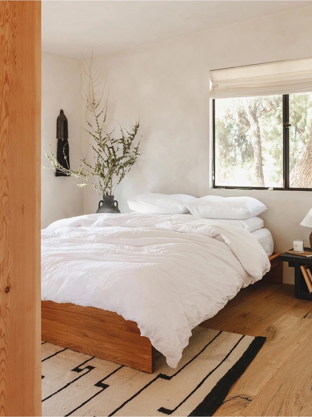 Linen Duvet Cover White Duvet Cover - Classic Minimal Bedding Queen/Full